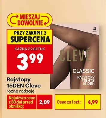 Rajstopy 15 DEN Classic, różne rodzaje promocja w Biedronka