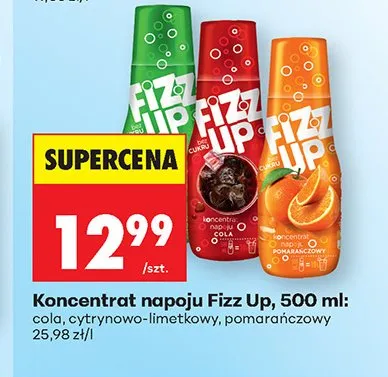 Koncentrat napoju Fizz Up pomarańczowy promocja w Biedronka