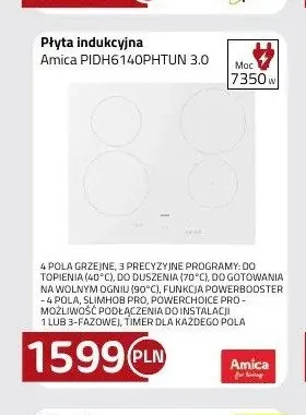Płyta indukcyjna Amica PIDH6140PHTUN 3,0 promocja w kakto.pl