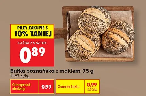 Bułka poznańska z makiem Nowel promocja w Biedronka