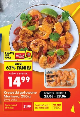 Krewetki gotowane Marinero promocja w Biedronka