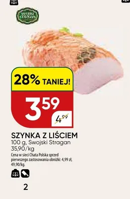 Szynka z liściem Swojski Stragan promocja w Chata Polska