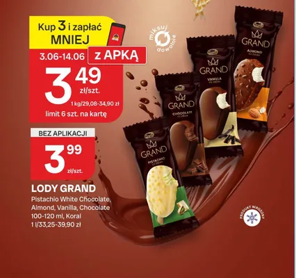 Lody Grand Vanilla promocja w Chorten