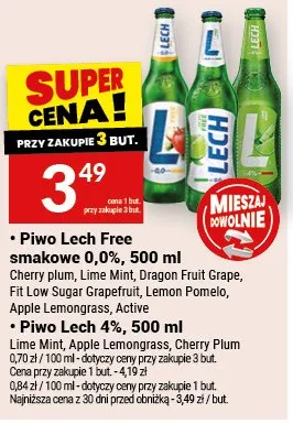 Piwo Lech Free smakowe 0.0% promocja w Twój Market