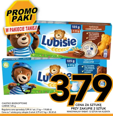 Ciastko biszkoptowe Lubisie promocja w Kupiec