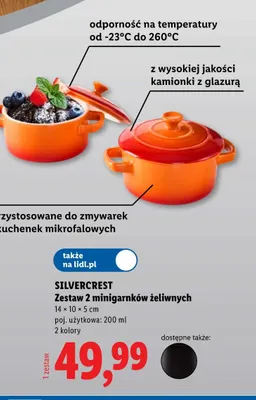 Minigarnki żeliwne Silvercrest 2-pak 200 ml 14x10x5 cm promocja w Lidl