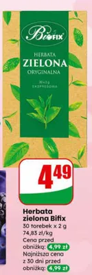 Herbata zielona oryginalna promocja w Dino