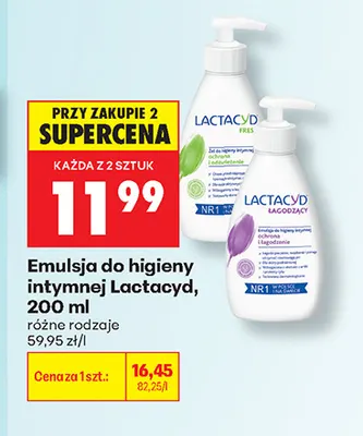 Emulsja do higieny intymnej Lactacyd promocja w Biedronka