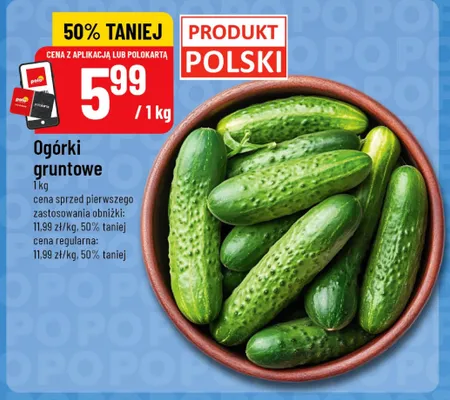 Ogórki gruntowe polskie promocja w POLOmarket