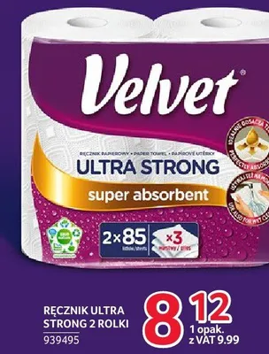 Ręcznik Velvet Ultra Strong 2 rolki promocja w Selgros