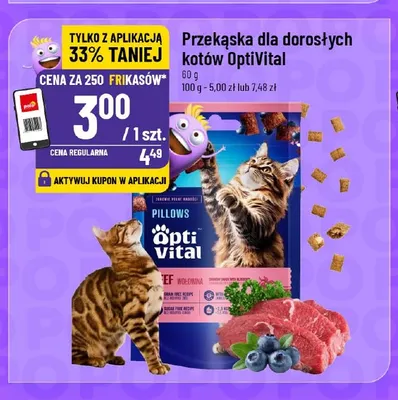 Przekąska dla dorosłych kotów OptiVital promocja w POLOmarket