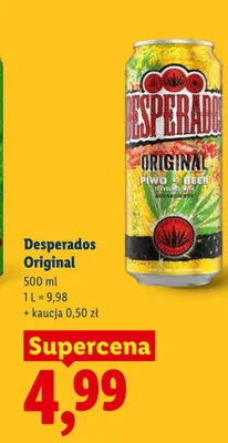 Piwo Desperados Original promocja w Lidl