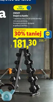 Stojak na hantle promocja w Lidl