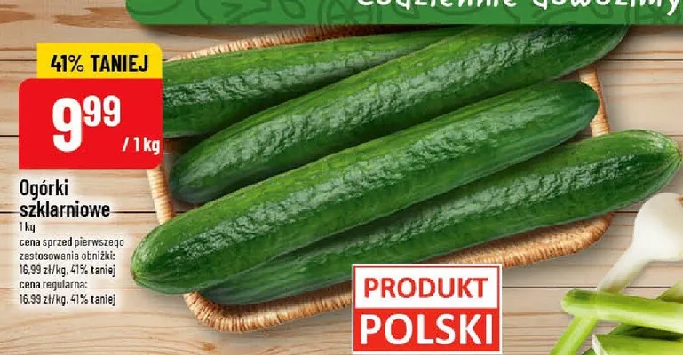 Ogórki szklarniowe promocja w POLOmarket