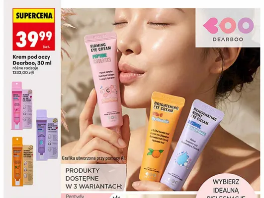 Krem pod oczy Dearboo Peptydy i kolagen promocja w Biedronka