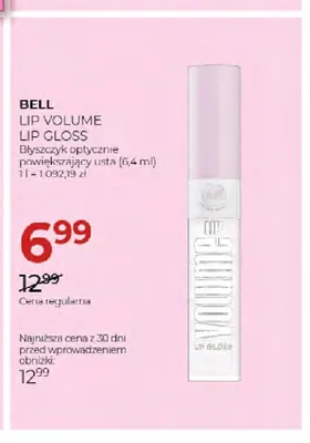 Błyszczyk optycznie powiększający usta Lip Volume Lip Gloss Bell promocja w Drogerie Jawa
