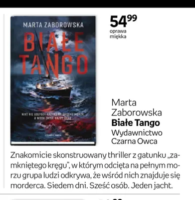 Książka Białe Tango Marta Zaborowska promocja w Empik