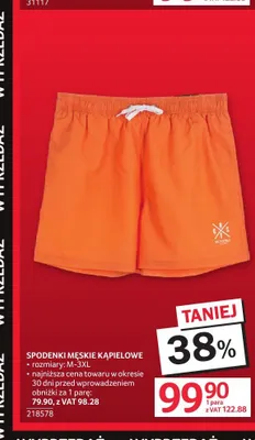 Spodenki męskie kąpielowe promocja w Selgros