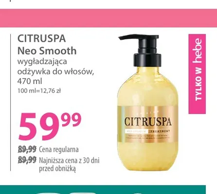 Neo Smooth wygładzająca odżywka do włosów Citruspa promocja w Hebe
