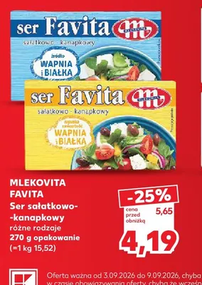 Ser sałatkowo-kanapkowy Favita promocja w Kaufland