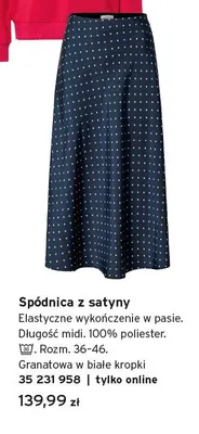 Spódnica z satyny damska promocja w Tchibo