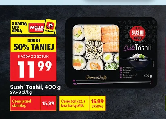Sushi Toshii promocja w Biedronka