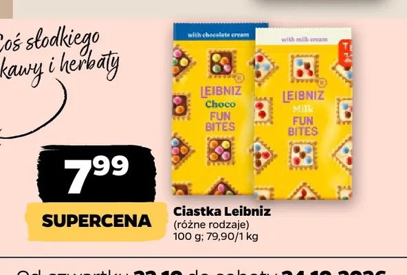 Ciastka Leibniz Milk Fun Bites promocja w Netto