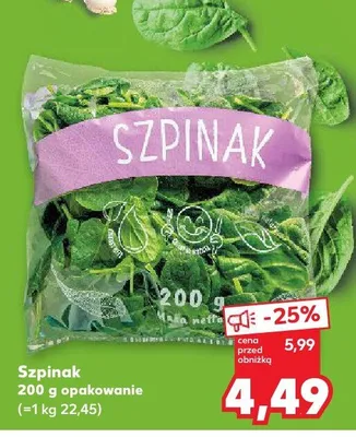 Szpinak promocja w Kaufland