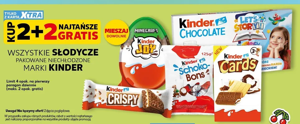 Słodycze pakowane niechłodzone Kinder promocja w Kaufland