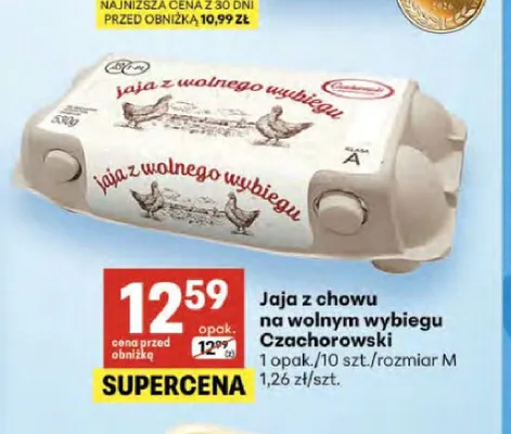 Jaja z chowu na wolnym wybiegu Czachorowski rozmiar M promocja w Delikatesy Centrum
