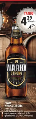 Piwo Warka Strong promocja w Arhelan
