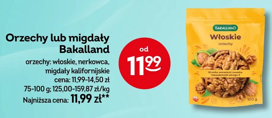 Orzechy nerkowca Bakalland promocja w Żabka