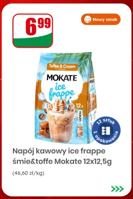 Kawa rozpuszczalna Napój kawowy ice frappe śmie & toffe Mokate 12-pak 12,5 g promocja w Dino