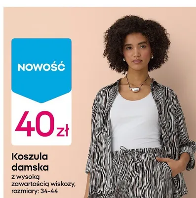Koszula damska z wysoką zawartością wiskozy promocja w Pepco