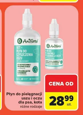 Płyn do pielęgnacji oczu dla psa i kota AniForte promocja w Carrefour