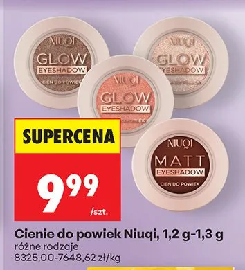 Cienie do powiek Niuqi Glow promocja w Biedronka