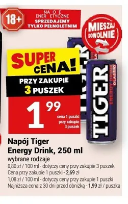 Napój Tiger Energy Drink 250ml promocja w Twój Market