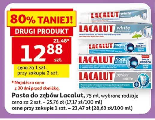 Pasta do zębów Lacalut White promocja w Auchan