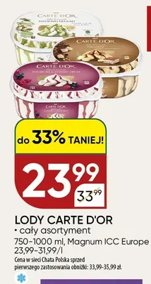 Lody Carte D'Or promocja w Chata Polska