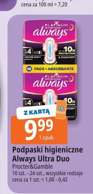 Podpaski higieniczne Always Ultra Duo promocja w Leclerc