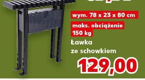 Ławka ze schowkiem promocja w Kaufland