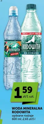 Woda mineralna Rodowita gazowana promocja w Euro Sklep