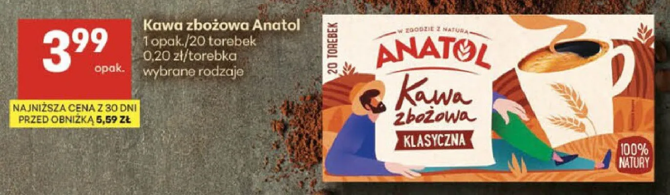 Kawa zbożowa Anatol klasyczna promocja w Delikatesy Centrum