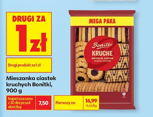 Mieszanka ciastek kruchych Bonitki Mega Paka promocja w Biedronka