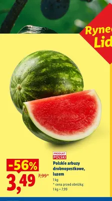 Polskie arbuzy drobnopestkowe luzem Ryneczek Lidla promocja w Lidl