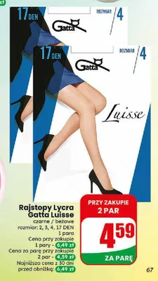 Rajstopy Lycra Gatta Luisse promocja w Dino