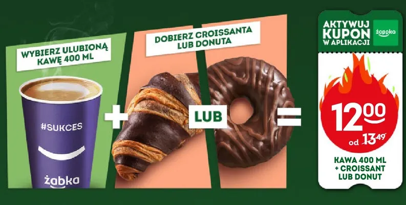 Zestaw kawa 400 ml + croissant promocja w Żabka