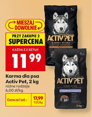 Karma dla psa Activ Pet promocja w Biedronka