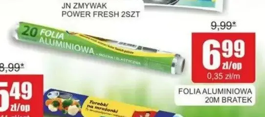 Folia aluminiowa Bratek 20 m promocja w Bingo
