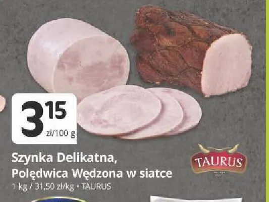 Szynka delikatna Taurus promocja w Marketvita